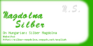 magdolna silber business card